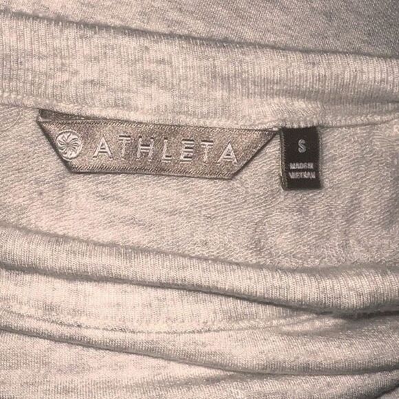 Athleta Grey T Shirt Dress Casual Cold Shoulder Mini Dress Size Small - Picture 3 of 3